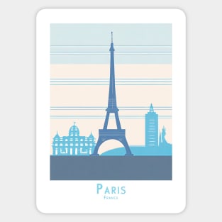 Minimalist Paris Skyline Art - Elegance and Simplicity Sticker